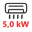 Klimatizácie 5,0 KW do 120 m2