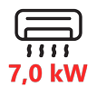 Klimatizácie 7,0 KW do 200 m2